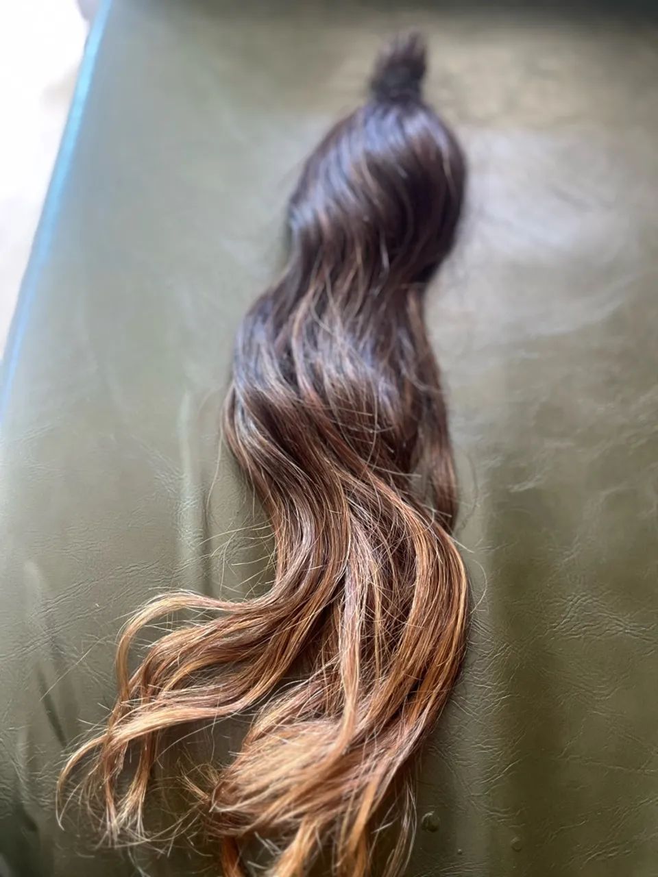 Cabelo 100 por cento humano morena iluminada - Foto 2