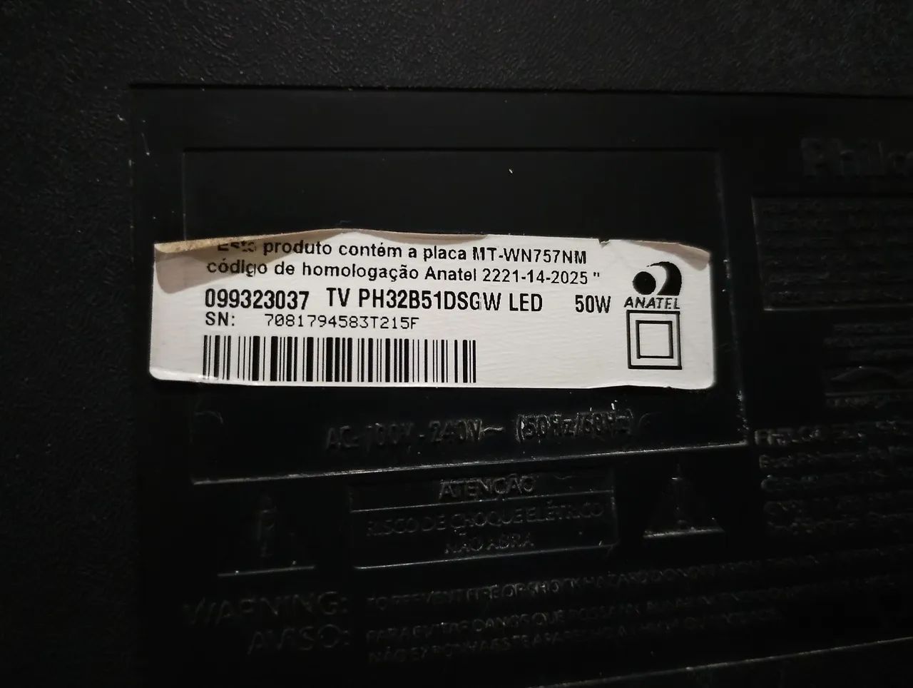Tv Philco 32 polegadas com defeito, retirada de peça. - Foto 2