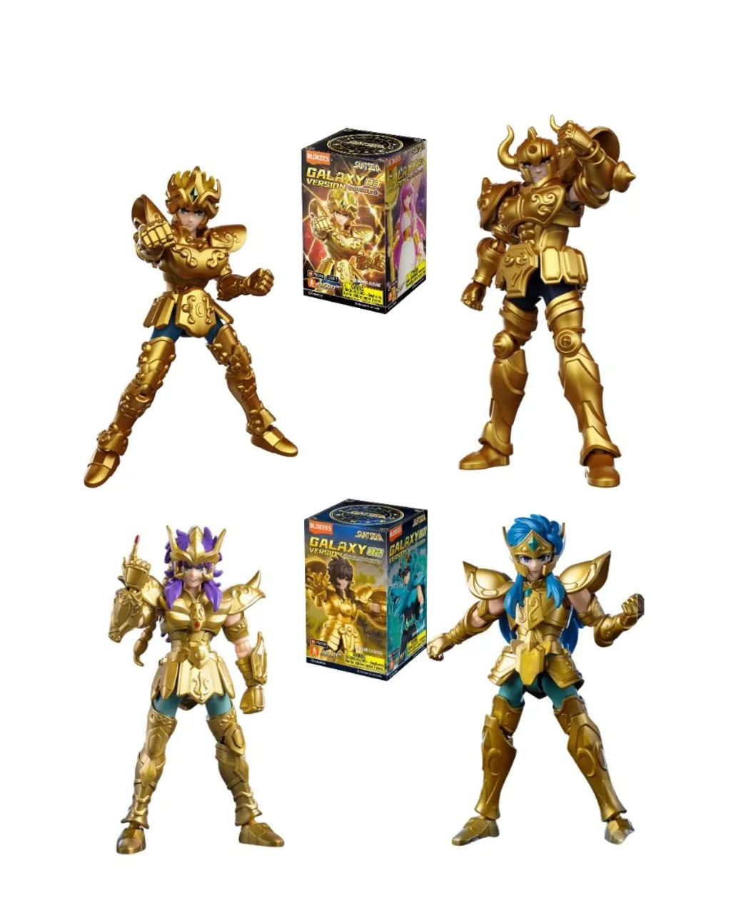 Saint Seiya Gold Saints Kit – 4 Action Figures – Blokees – BRAND NEW and ORIGINAL