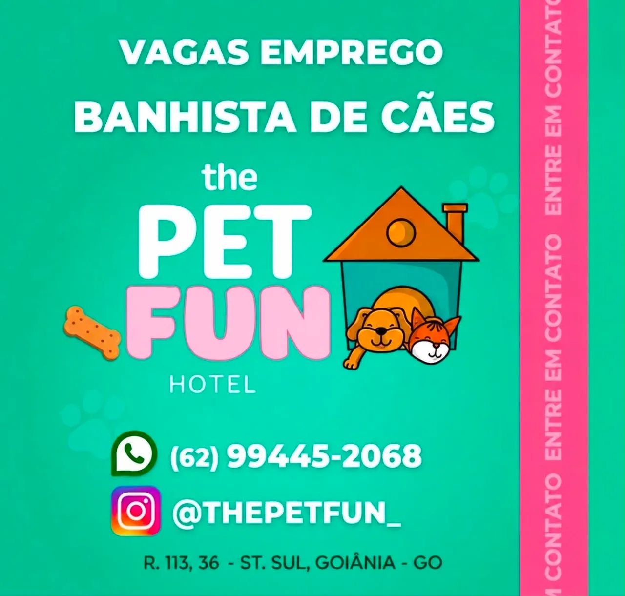 Vaga para banhista de cães 