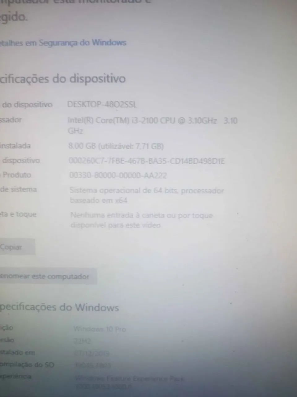 Placa mãeH61+ Corei3 2100+ 8 GbRam, sem espelho - Foto 2