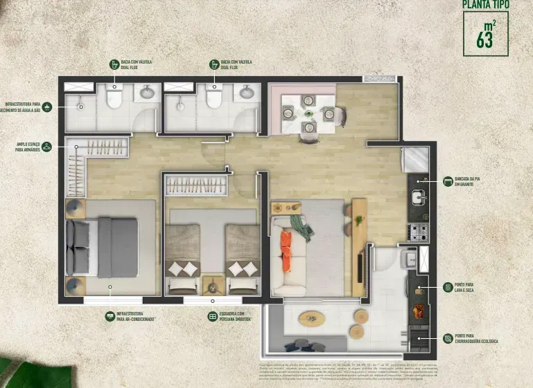 PLANTA 63m²