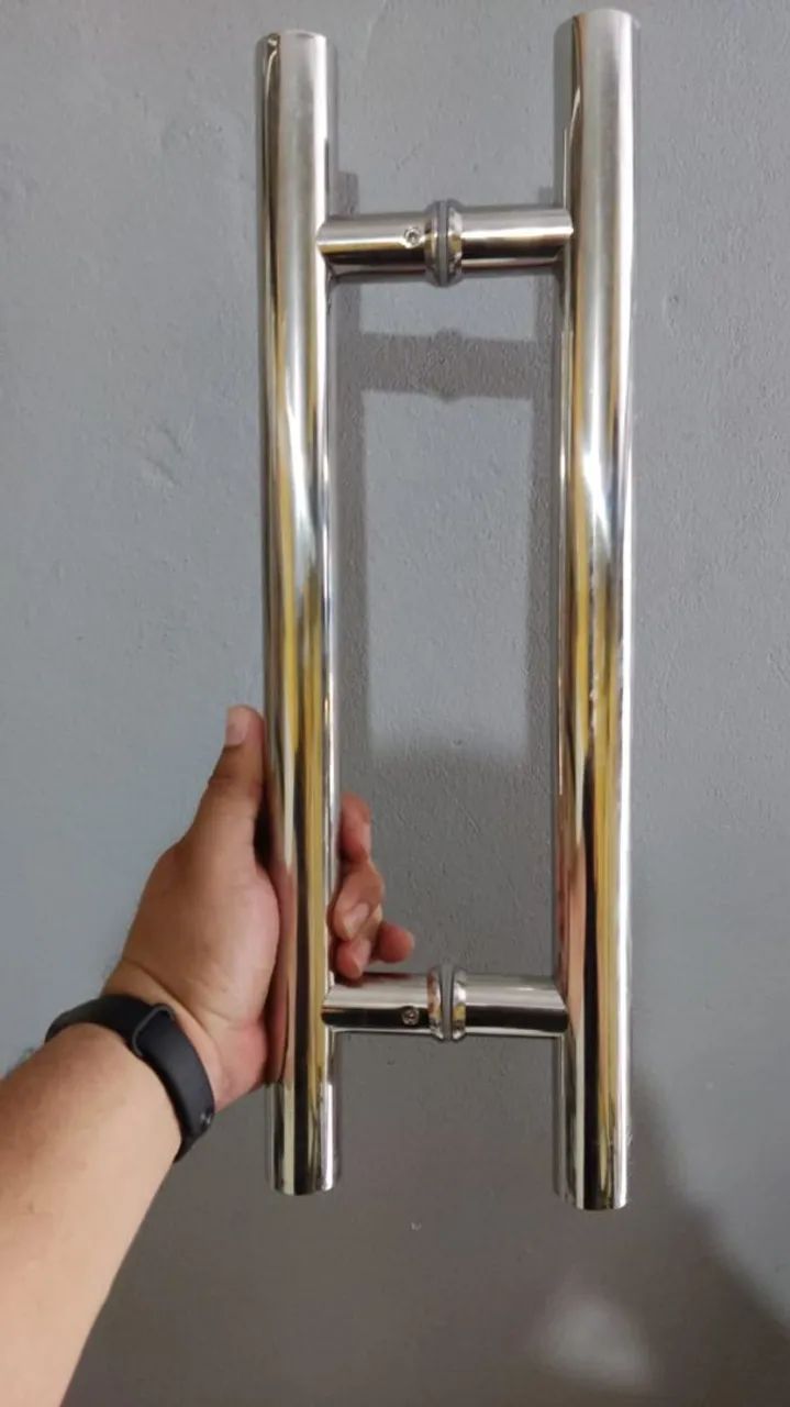 Puxador para Porta de vidro inox 2