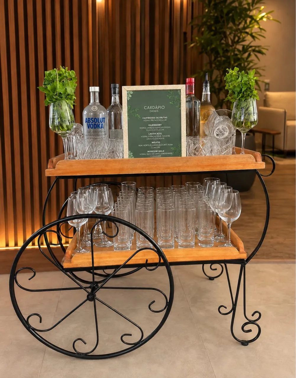 Mesa de drinks 