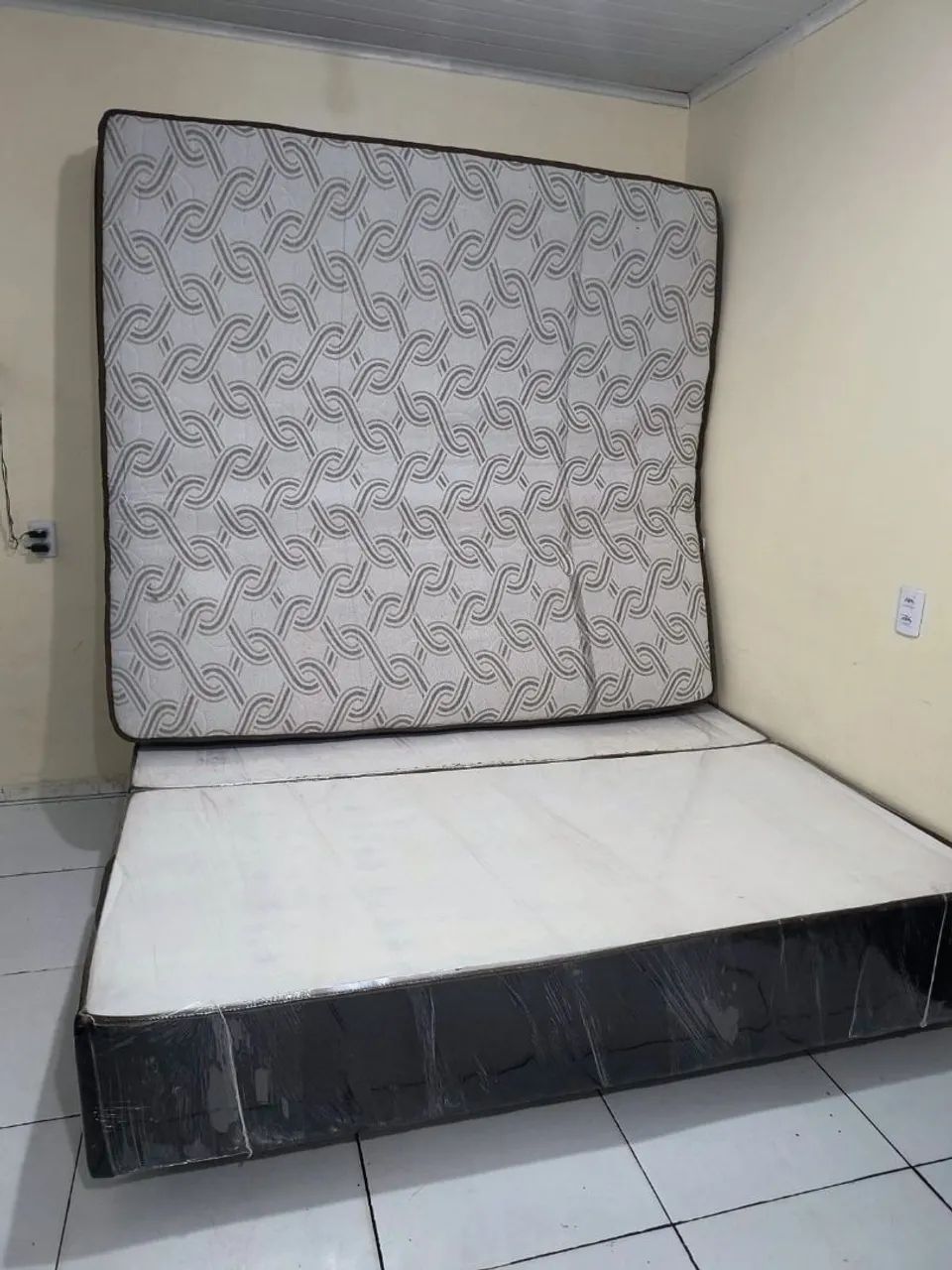 Cama Super King Bases Mais Colchão De Mola Ensacada - Foto 4