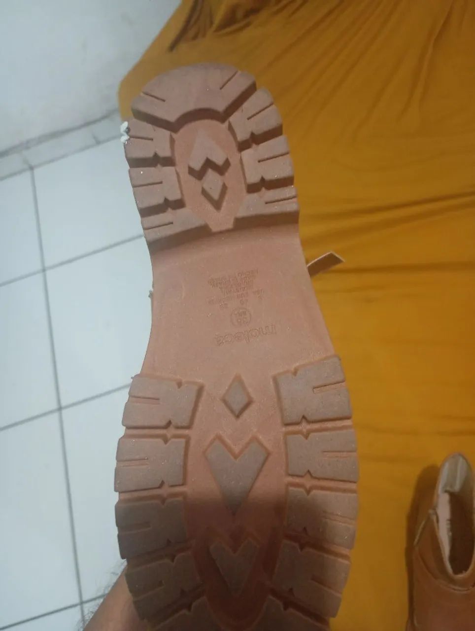 Bota Feminina Biker Napa Caramelo Moleca - Foto 2