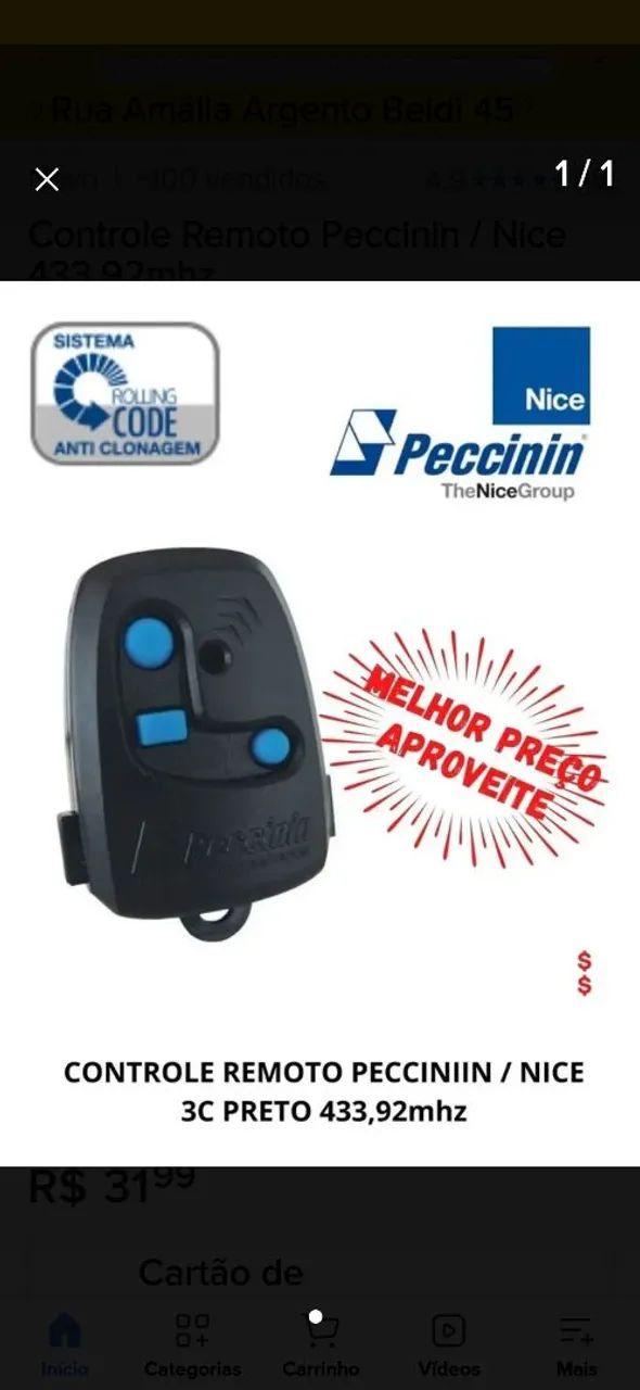 Codifico e vendo controles de portão automático 