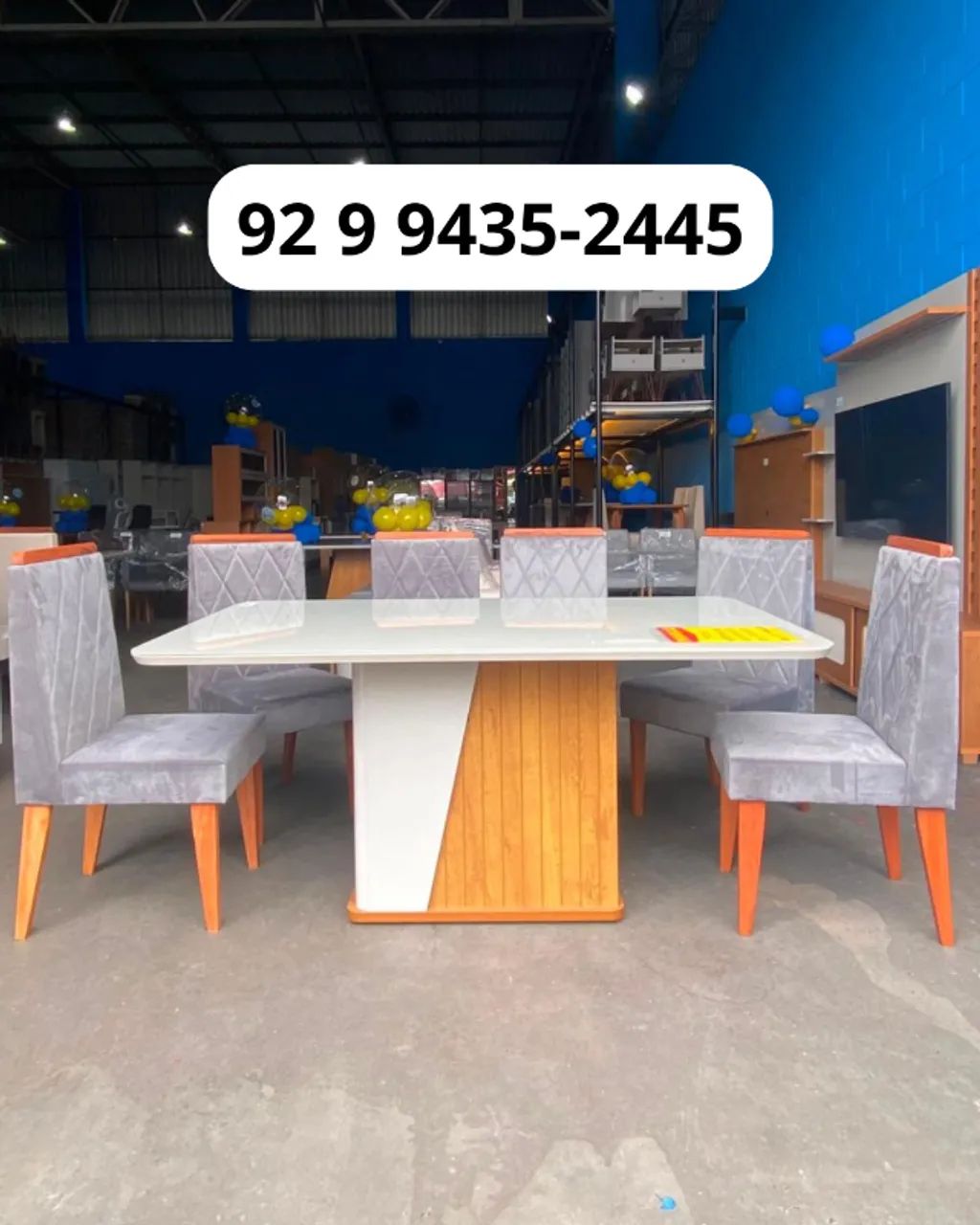 Mesa de Jantar 6 Lugares com 6 Cadeiras - R$ 2.500 - Foto 2