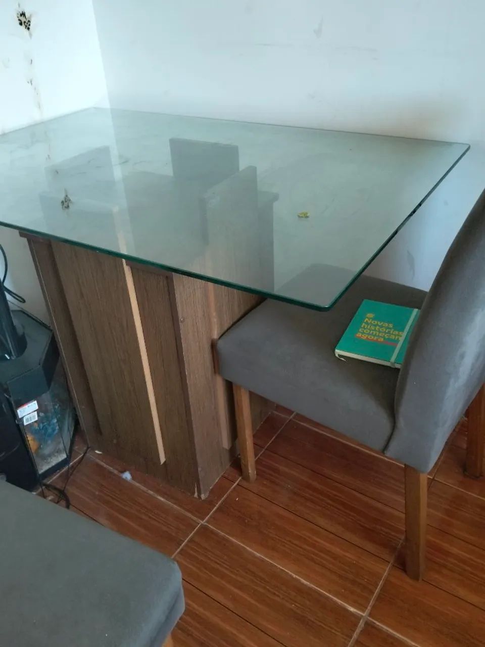 Mesa retangular c tampo de vidro  - Foto 2