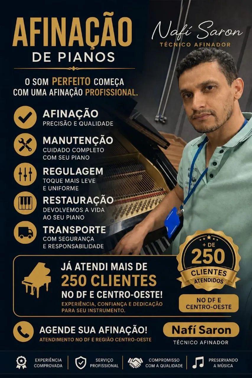 Afinador de piano no DF e Centro-Oeste 
