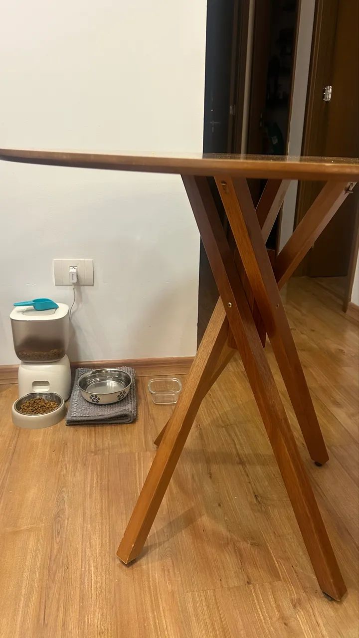 Mesa de madeira 90cm de diâmetro  - Foto 2