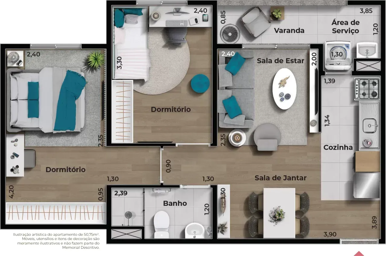 PLANTA 50m²