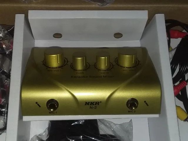karaokê Sound Mixer com Eco - NKR com entradas duplas de microfone - Foto 4