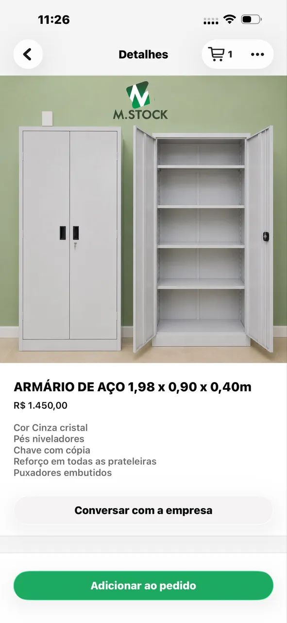 ARMÁRIO DE AÇO