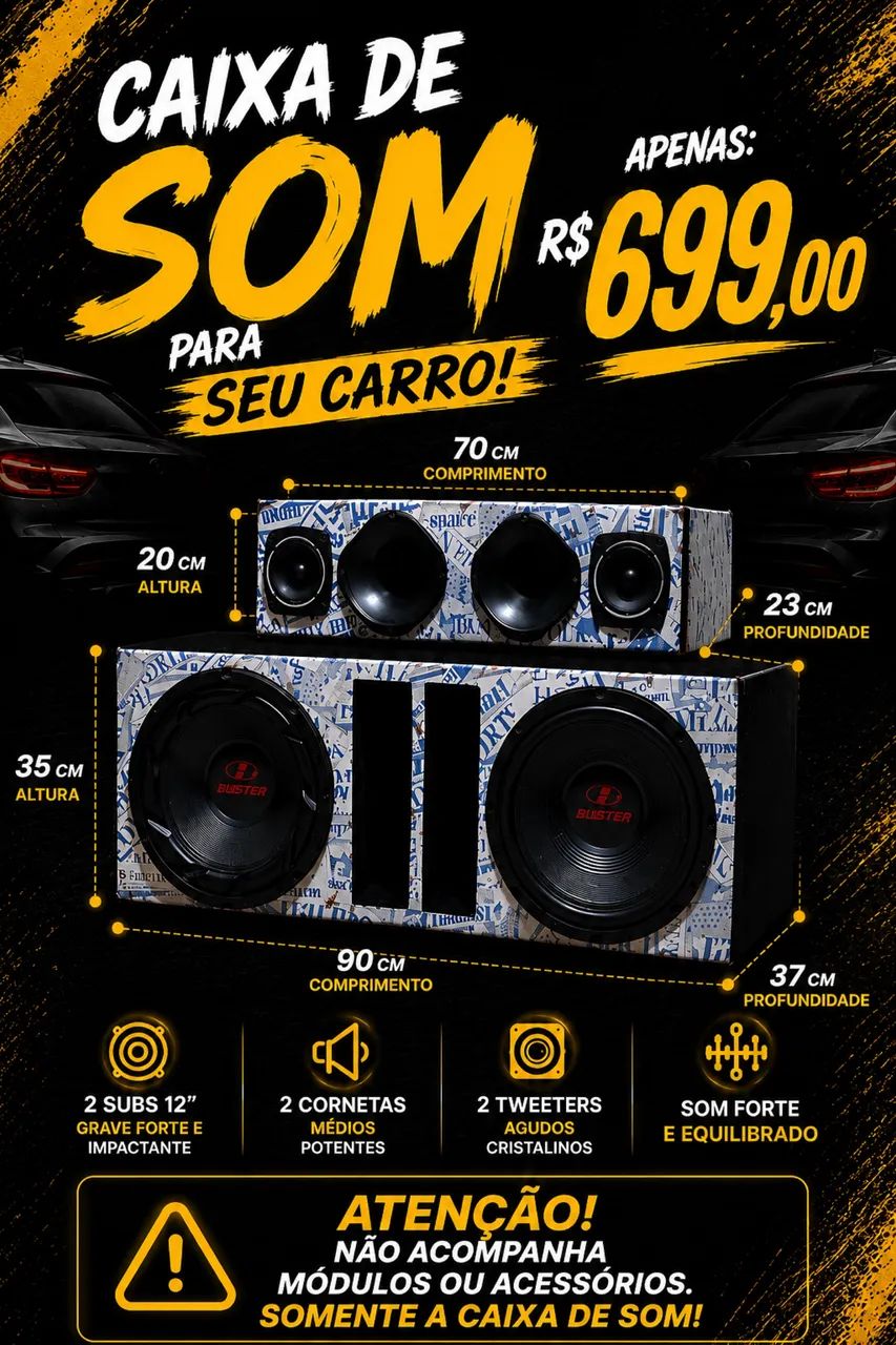 Caixa de som automotivo  - Foto 2