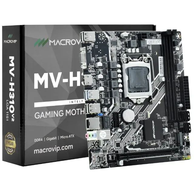 PLACA MAE LGA 1151 MACROVIP MV-H310V2 M.2/VGA/HDMI/DDR4 - Peças de