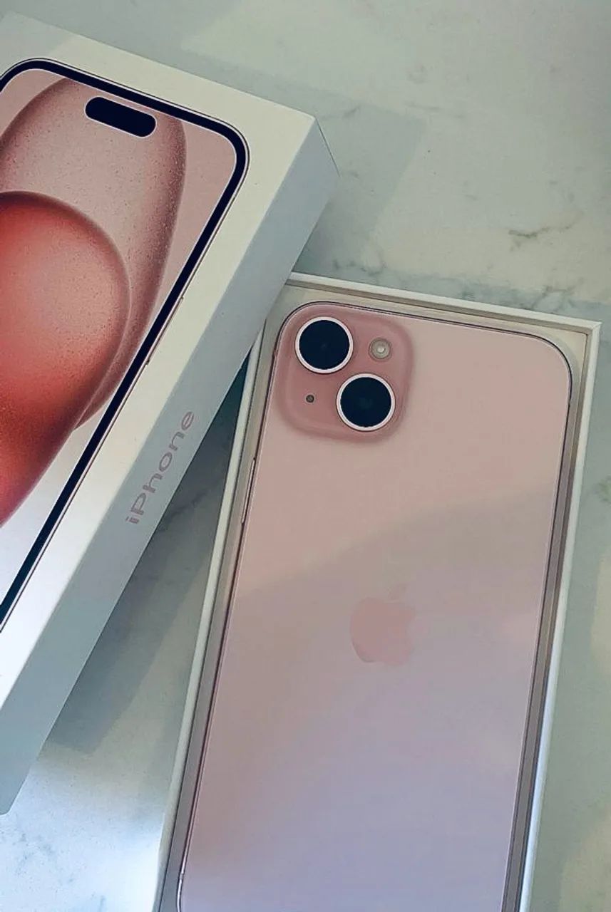 iPhone 15 Plus 128GB Rosa - Super Conservado com Caixa - Única Dona