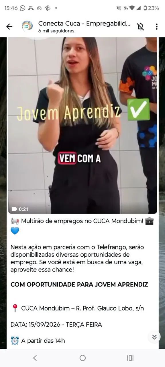 Mutirão vaga de emprego 