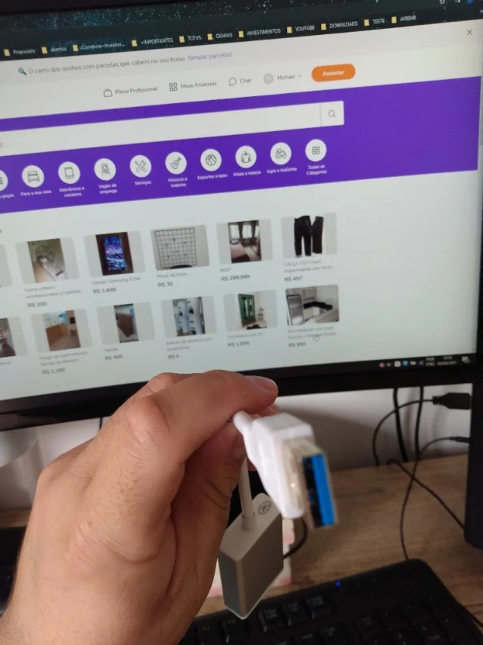 Cabo Conversor USB para HDMI - Expanda seu notebook - Foto 3