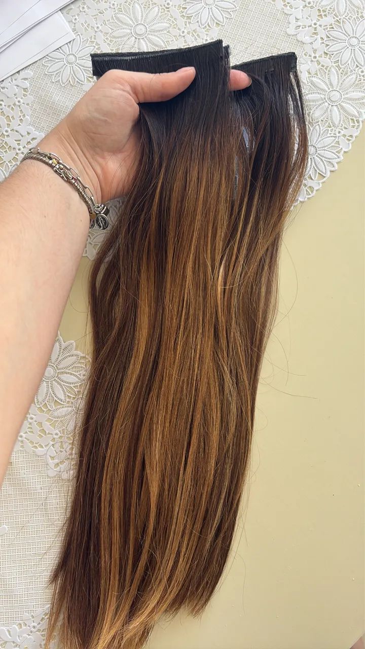 Mega hair ( alongamento ) 100g cabelo humano mechas  - Foto 2
