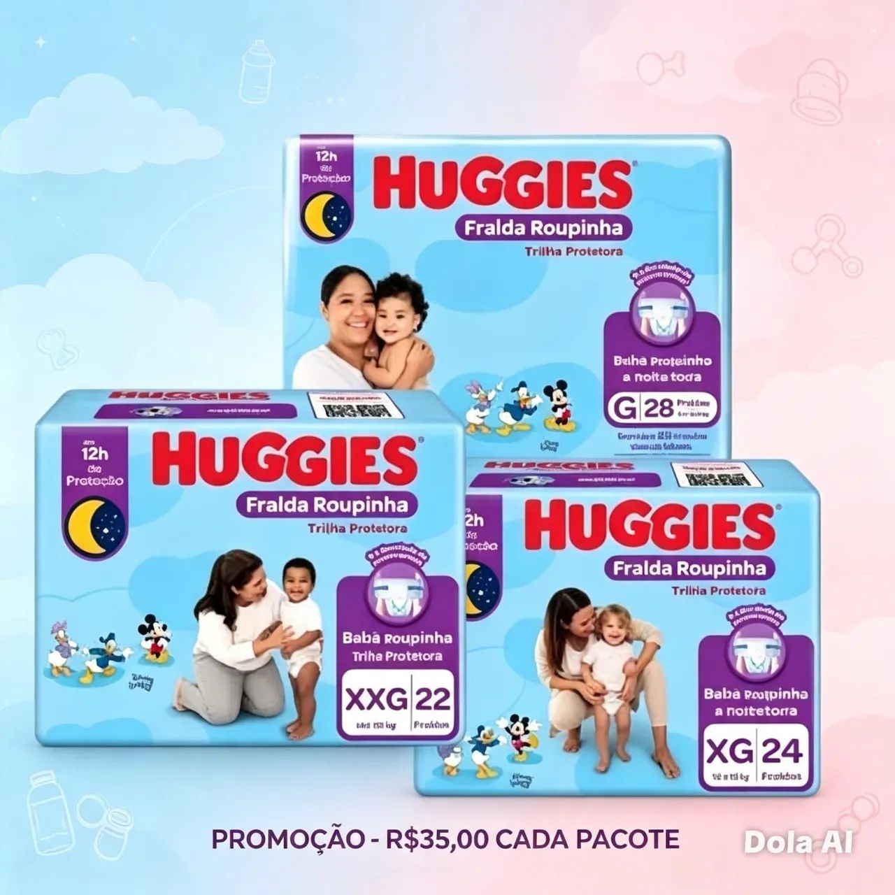 Fraldas descartáveis huggies pants 