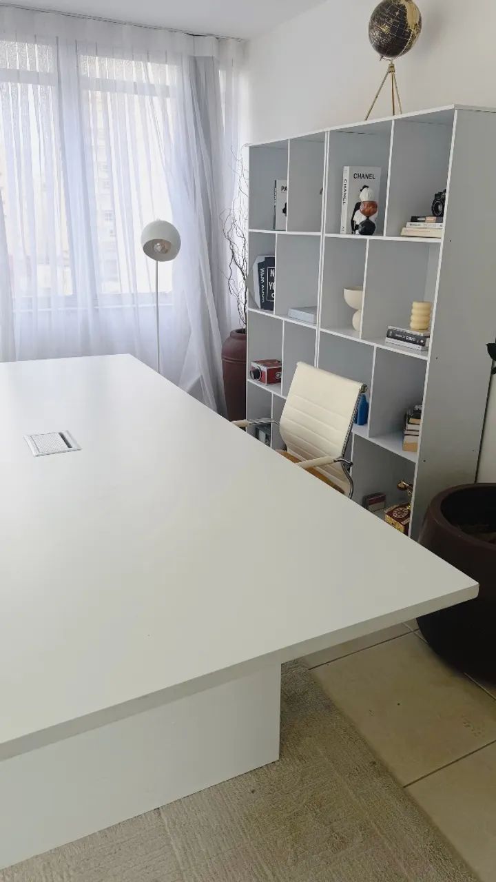 Mesa de escritório branca  - Foto 3