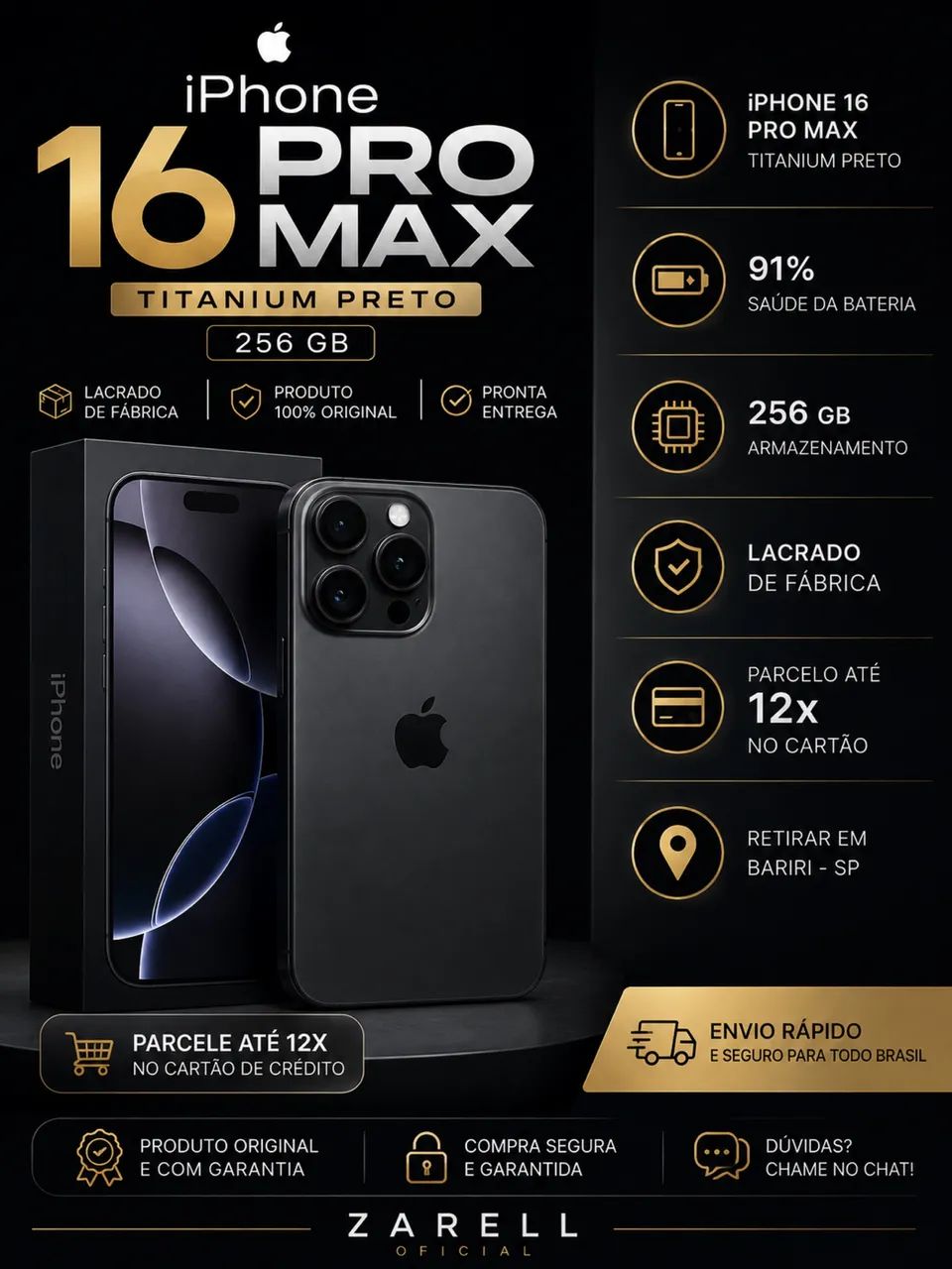 IPHONE 16 PRO MAX 256 GB