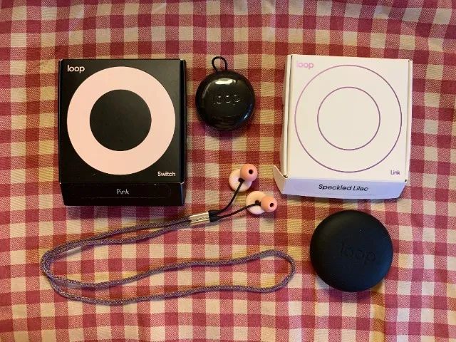 Loop Switch rosa e Loop Link lilás