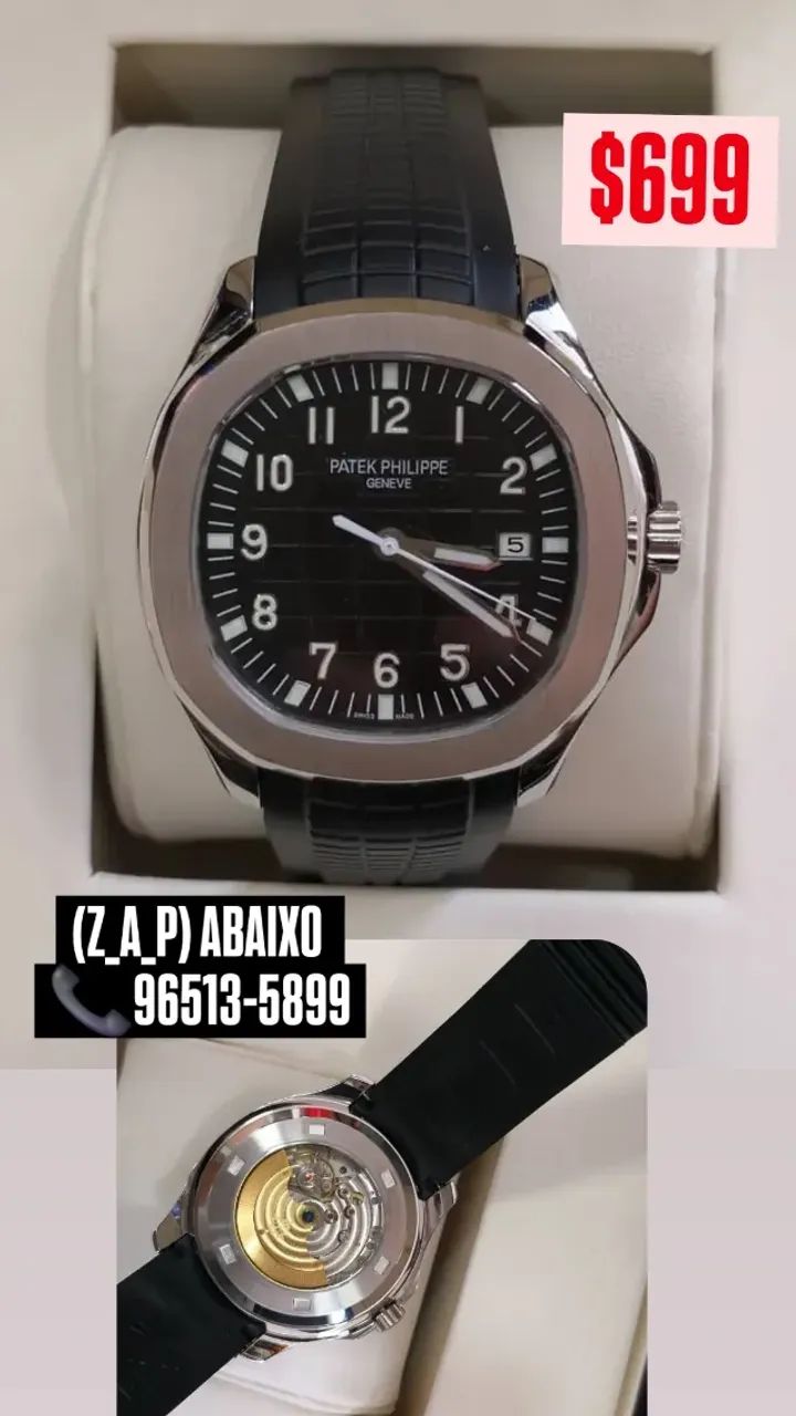 Relógio PATEK PHILIPPE AUTOMÁTICO AQUANAUT ENTREGAMOS  - Foto 2
