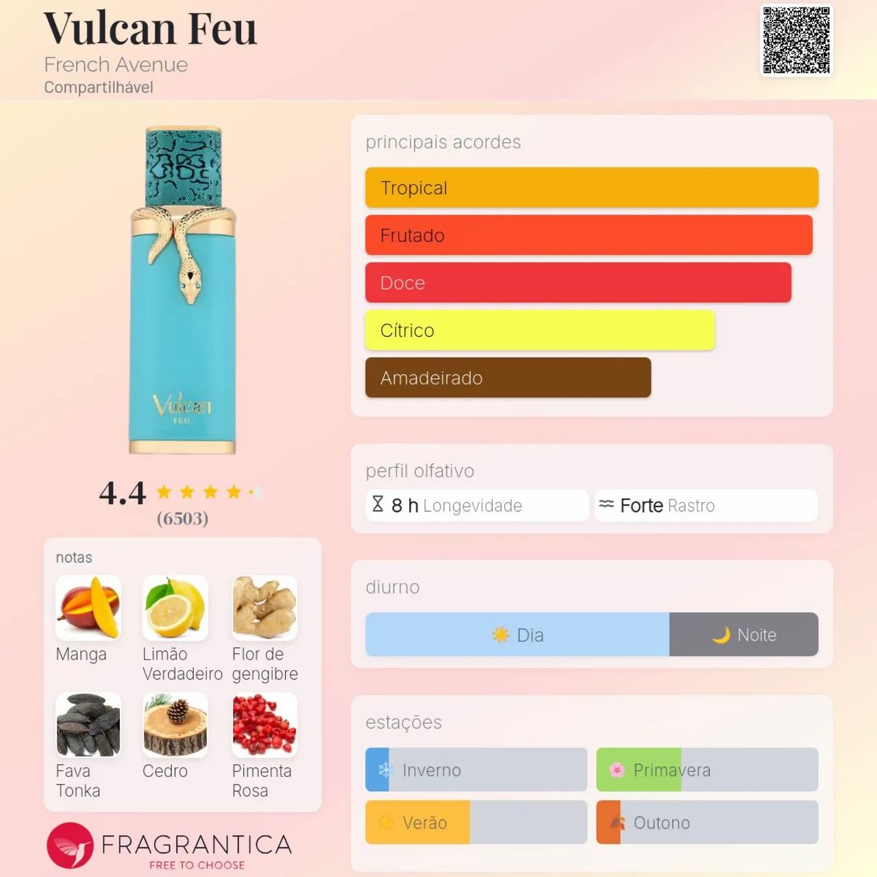 Perfume Vulcan Feu - Original e Lacrado | Pronta Entrega