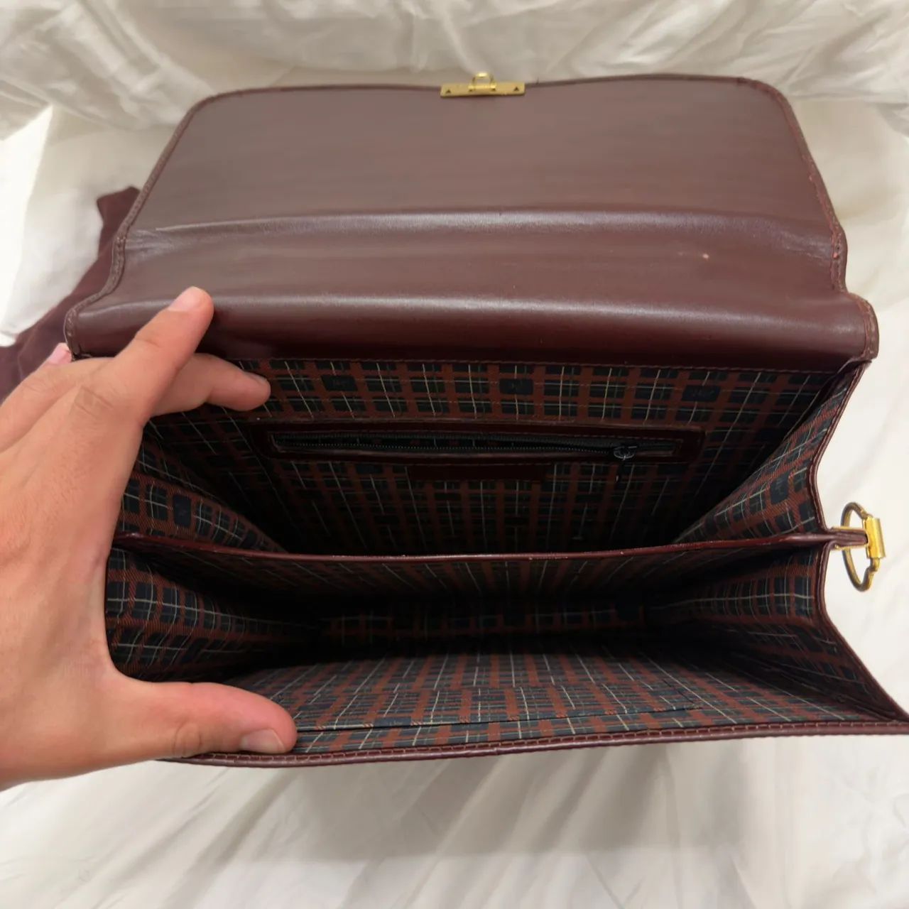 Bolsa de couro legítimo - Cor vinho - Foto 4