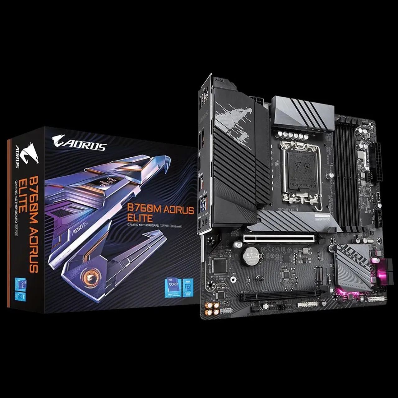 Placa Mae Gigabyte B760M Aorus Elite, DDR5, Socket LGA 1700