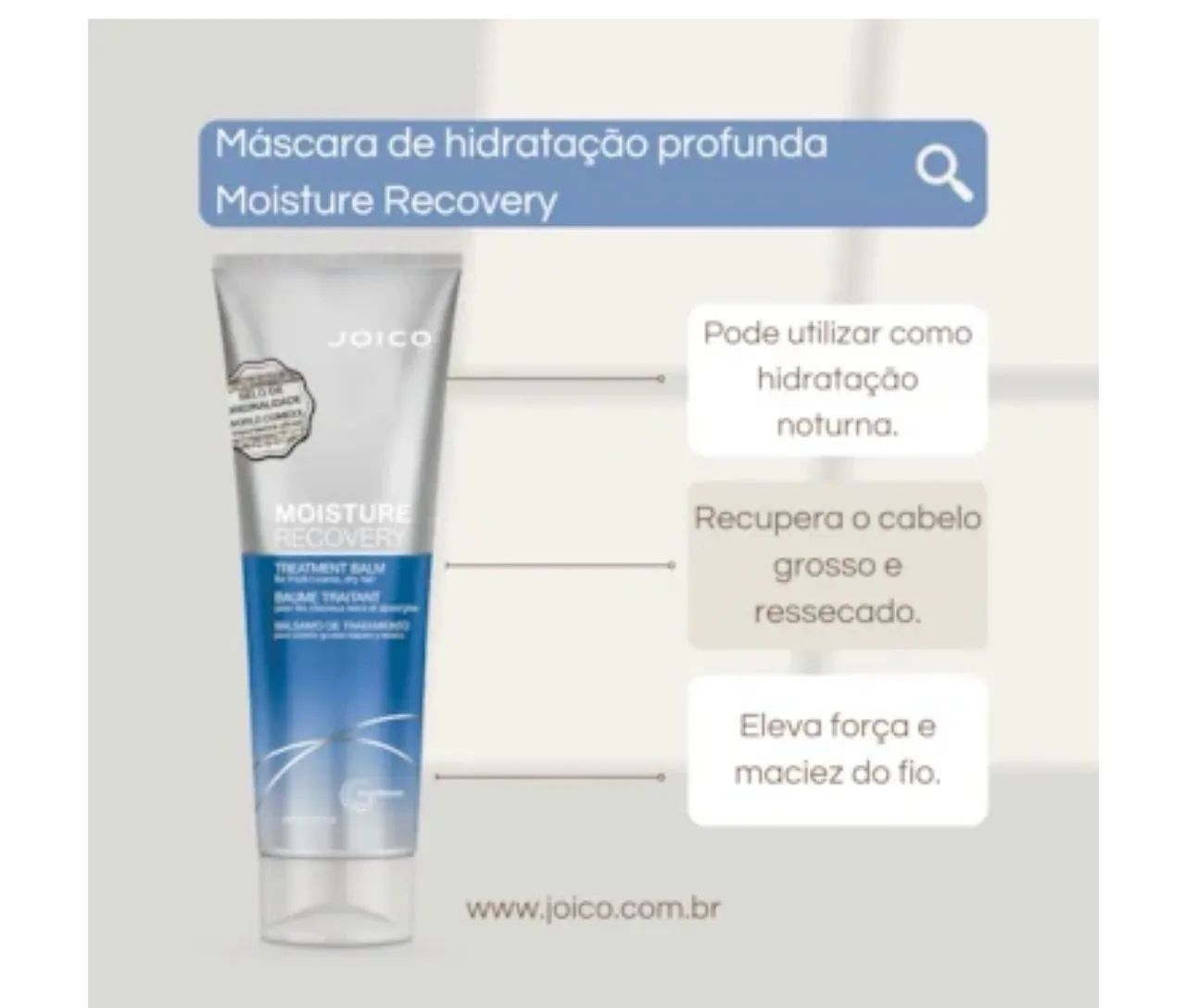 Máscara Joico Moisture Recovery 250ml  - Foto 4