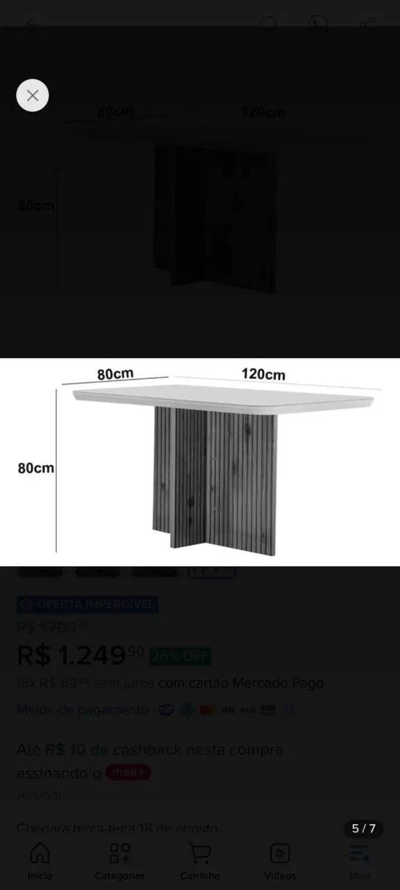 Mesa de jantar com 4 cadeiras  - Foto 4