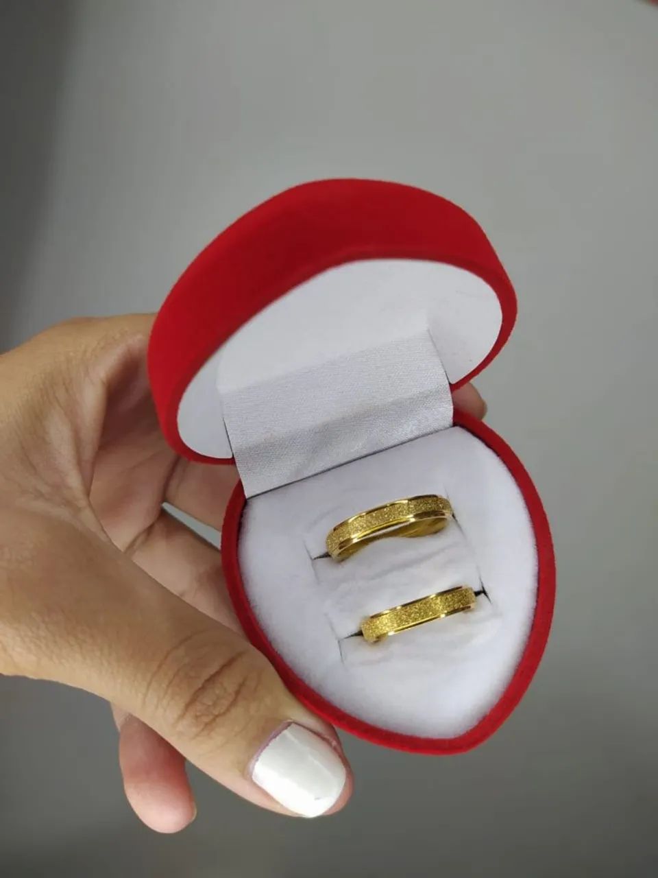 Par Alianças de Casamento moeda antiga cor ouro