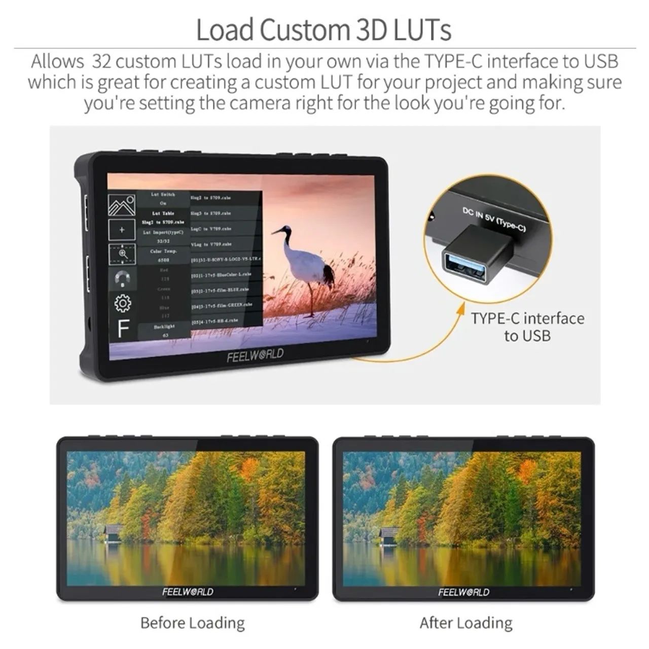 FEELWORLD F5 PRO V4 de 6 polegadas e 450 nits - Foto 5