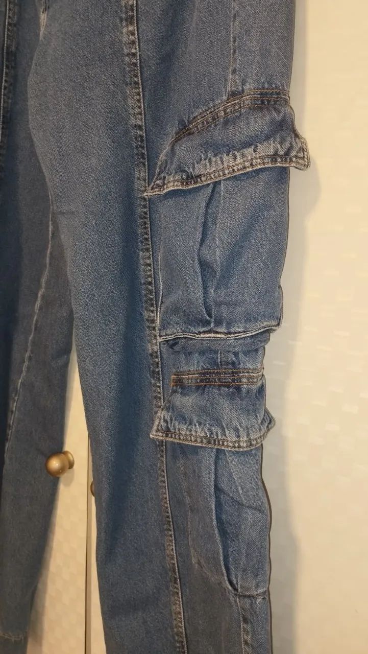 Calça Jeans Pool Wide slim cargo 44 - Foto 2