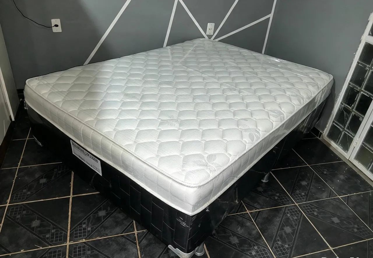 Cama Box Casal De Espuma Higienizada