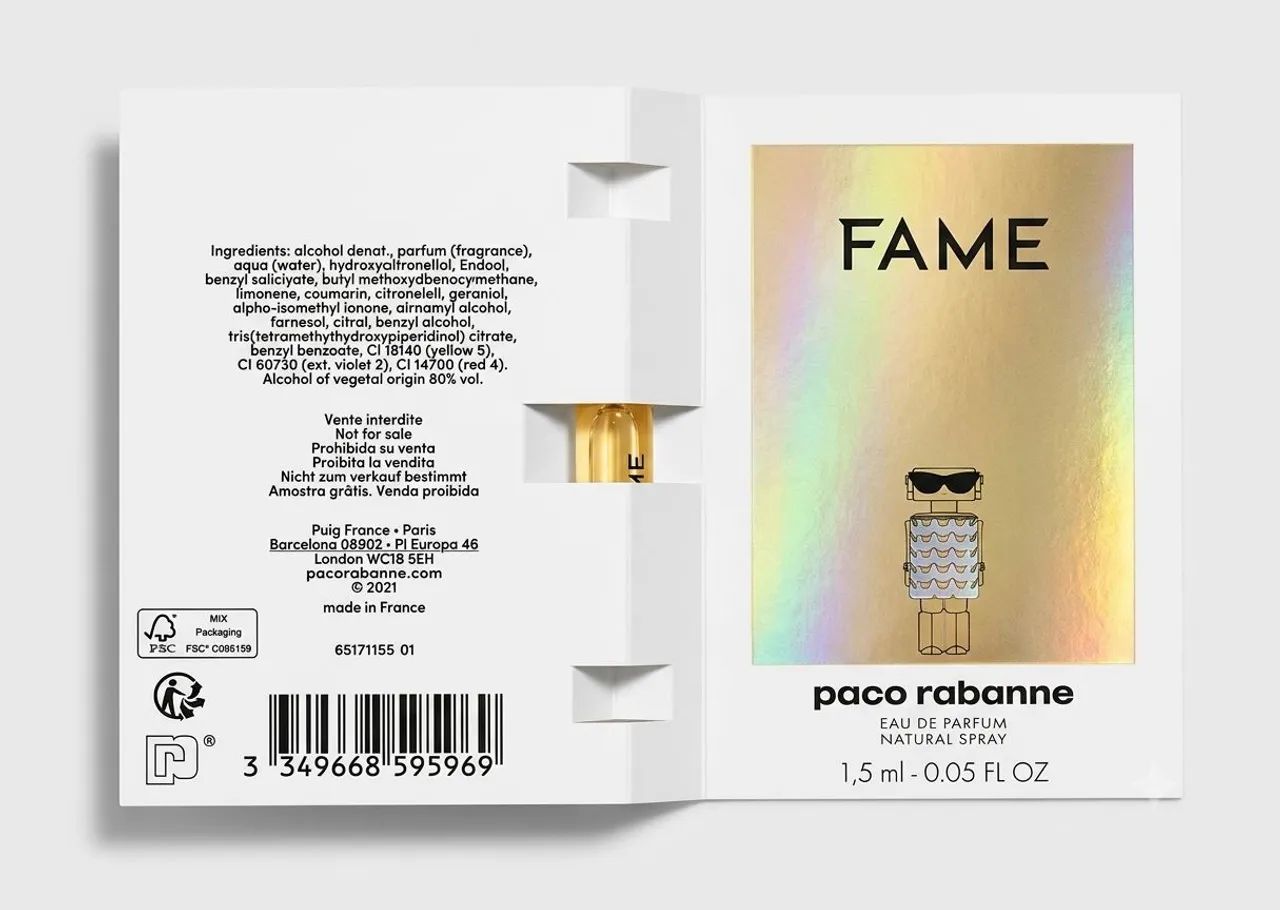 Paco Rabanne Fame ? 2 Amostras de 1,5 ml - Foto 2