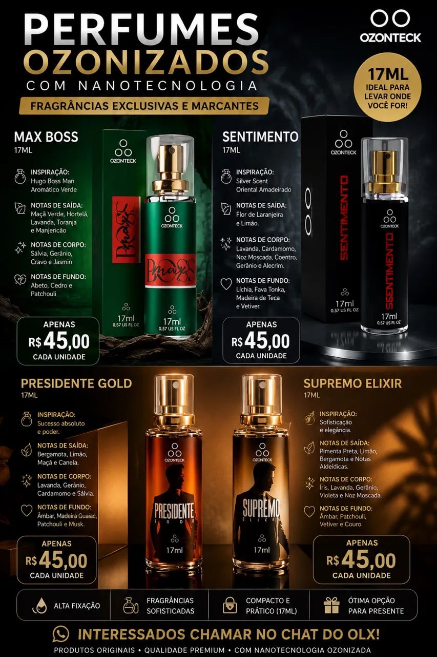     Perfume Importado 17ml - Alta Fixação - R$45