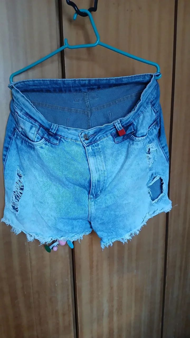 LOTE DE 3 SHORTS FEMININO 46 - Foto 3