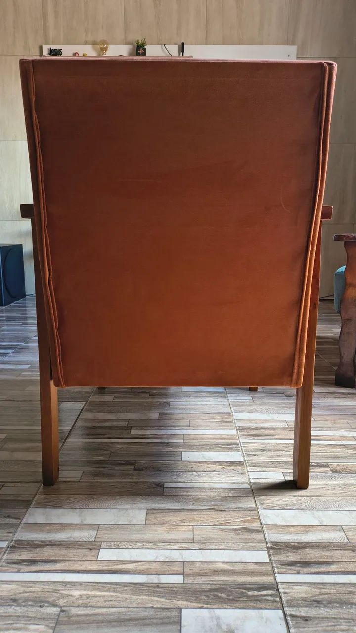 Poltrona de luxo Ester cor terracotta - Foto 2