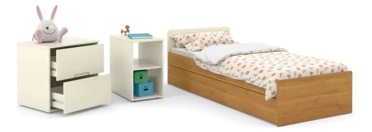 Berço Multifuncional 3 em 1 com Cama Auxiliar e Cômoda - Foto 5