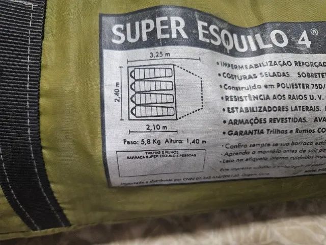 BARRACA DE CAMPING SUPER ESQUILO 4 - TRILHAS E RUMOS - Foto 2