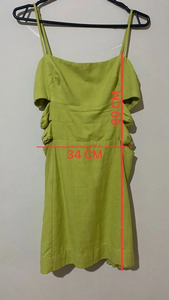Vestido curto Farm verde com nó - Foto 4