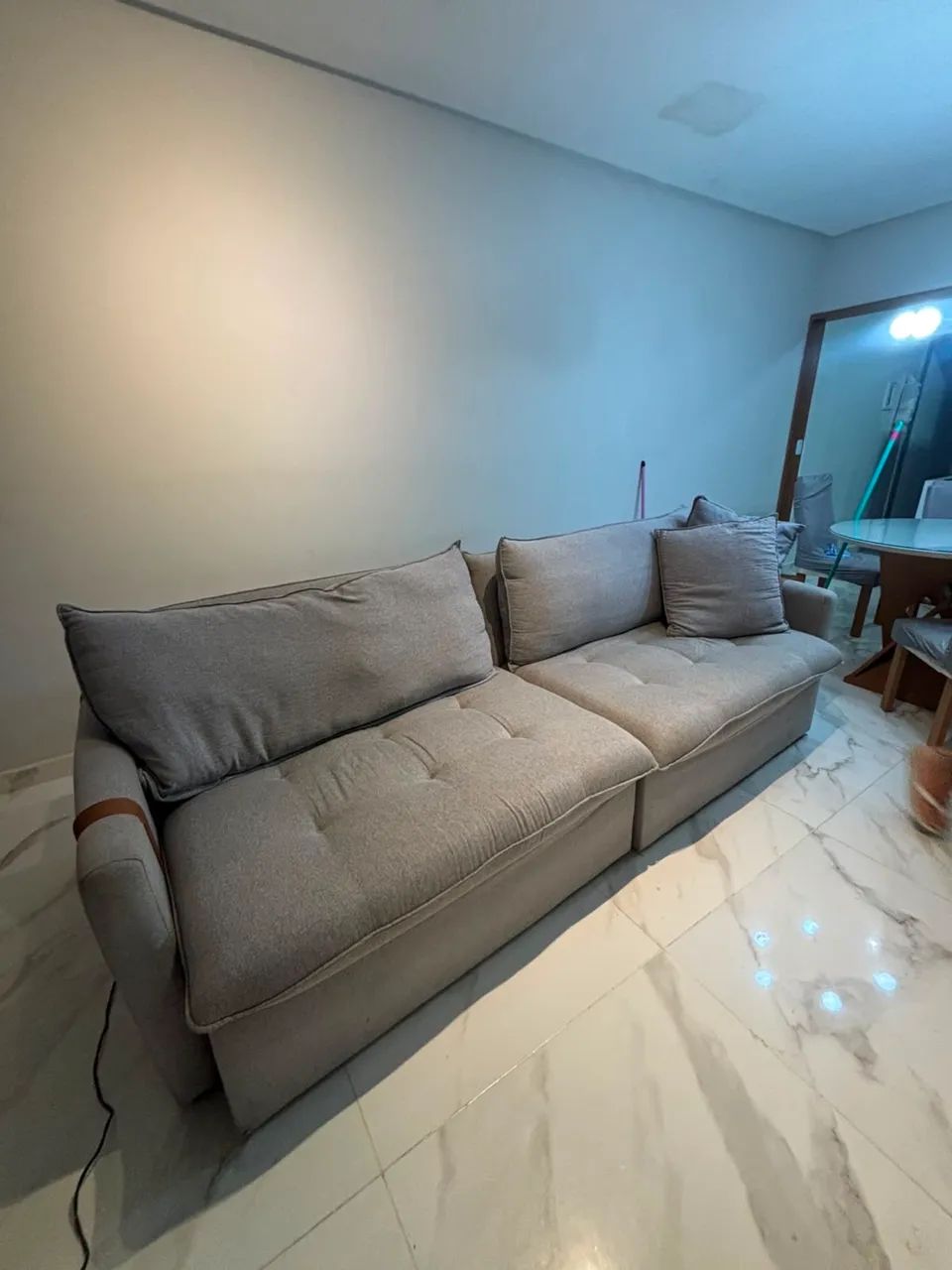 Sofá cama 2,60(5 lugares) de linho  - Foto 4