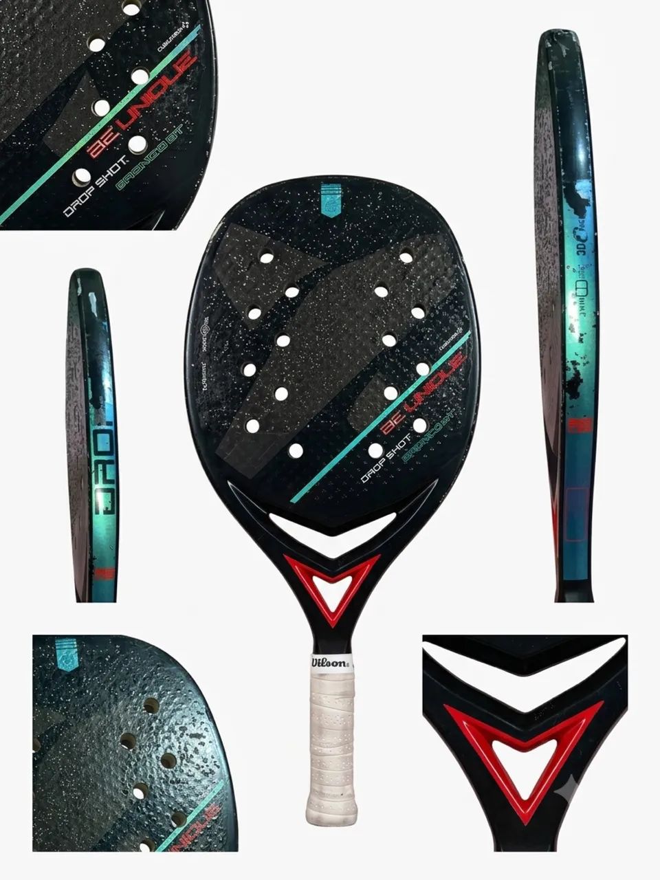 Raquete de beach tênis 18k dropshot bronco 2023 