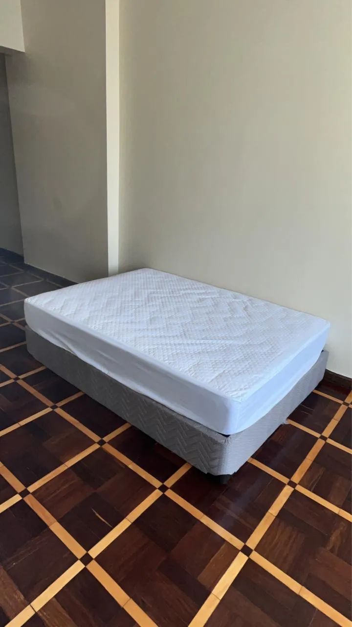 Cama Box Casal American Flex com Rodinhas - Pouco Usada - Foto 2