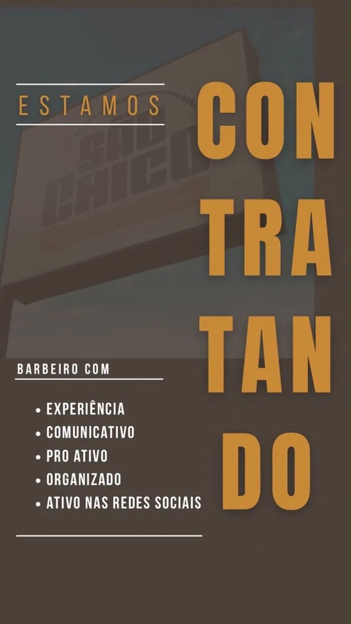 VAGA DE BARBEIRO 