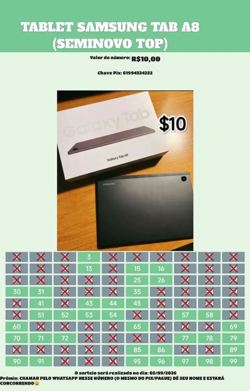 PRÊMIO TABLET SAMSUNG (LEIA A DESCRIÇÃO)